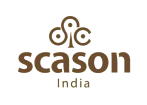 Scason India logo featuring a stylized tree-like symbol above the text “Scason India” in brown color.
